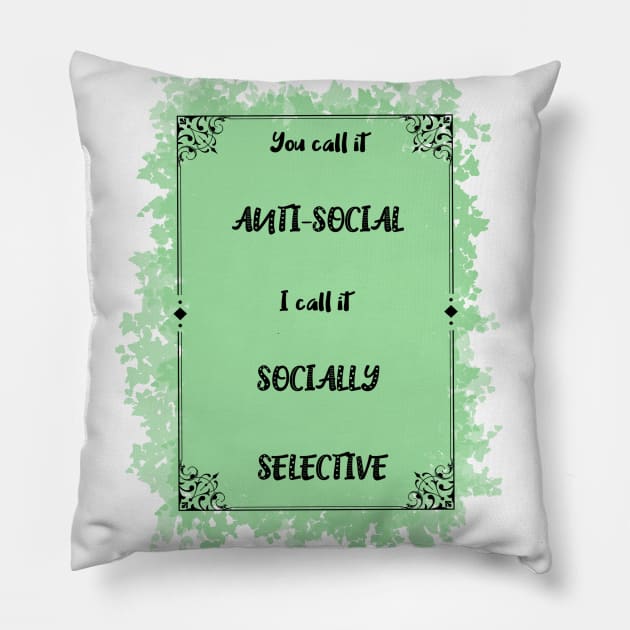 Anti-Social Pillow by theerraticmind