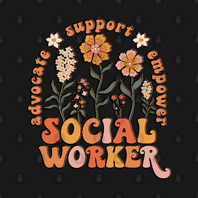 Floral Social Worker Funny Social Worker Day by masterpiecesai