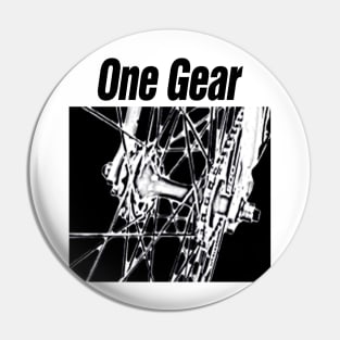 One Gear Bicycle Tee Fixie Bike Top Rider Pin