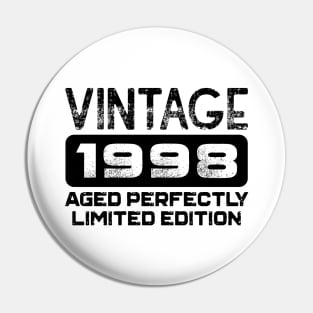Birthday Gift Vintage 1998 Aged Perfectly Pin