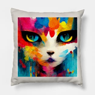 Abstract Cat Pillow