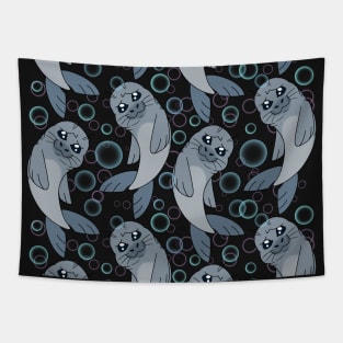 Copy of Sad Seal - Sea of Circles Pattern (Ink) Tapestry