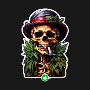 Skull smoking weed T-Shirt