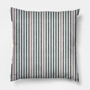 Speckled Stripes - Vertical - Light Blue, Black, Auburn Pillow