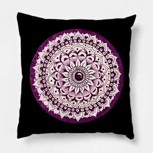 Hand drawn mandala Pillow