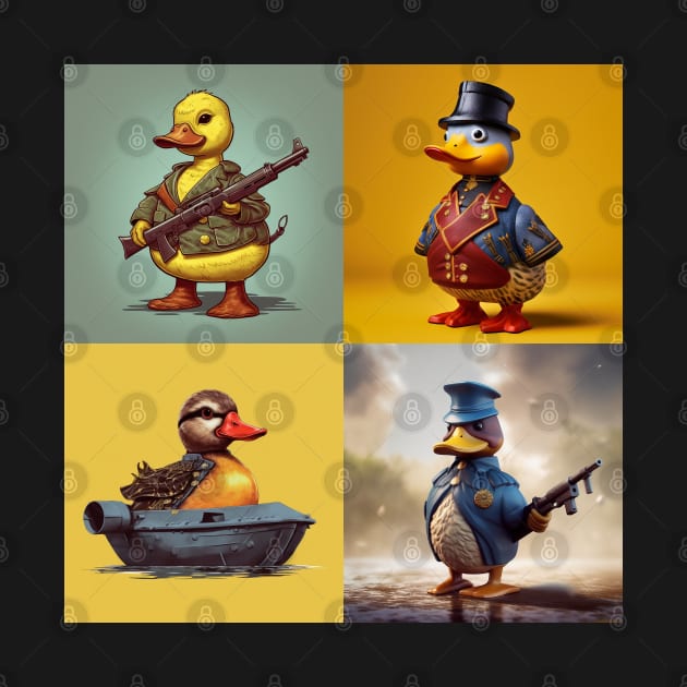 4 Civil War Era Duck Caricatures by Duck Cloud 9