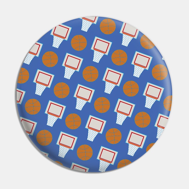 Basketball pattern (Blue) Pin by NightField