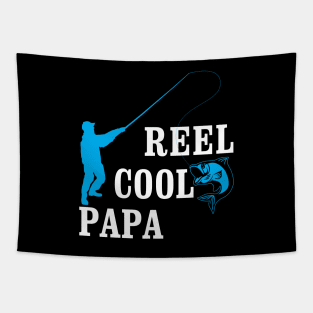 Fishing Papa Fisherman Dad Quote Tapestry