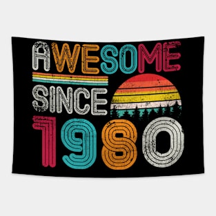 Awesome Since 1980 41th Birthday Gifts 41 Years Old Tapestry