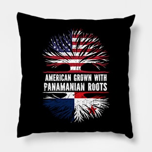 American Grown with Panamanian Roots USA Flag Pillow