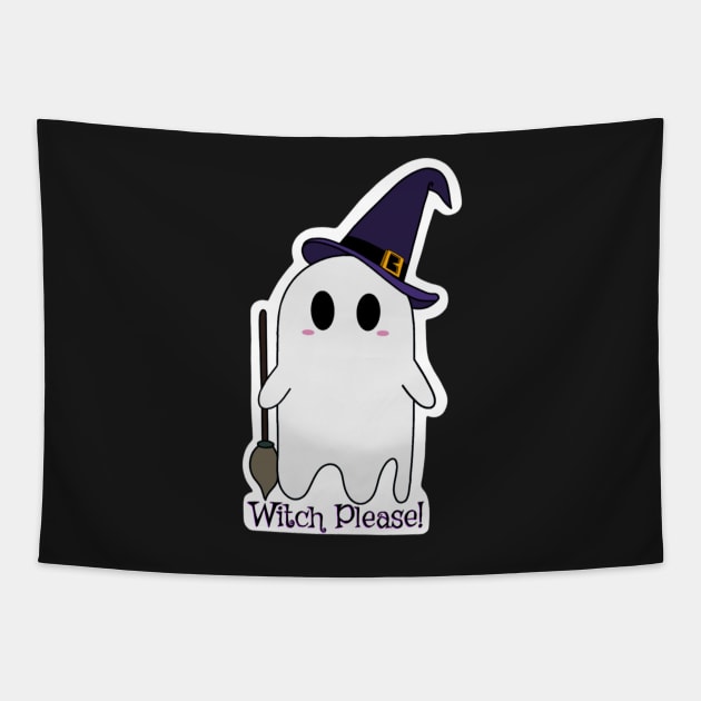 Witch Please Ghost Tapestry by Rosiethekitty13