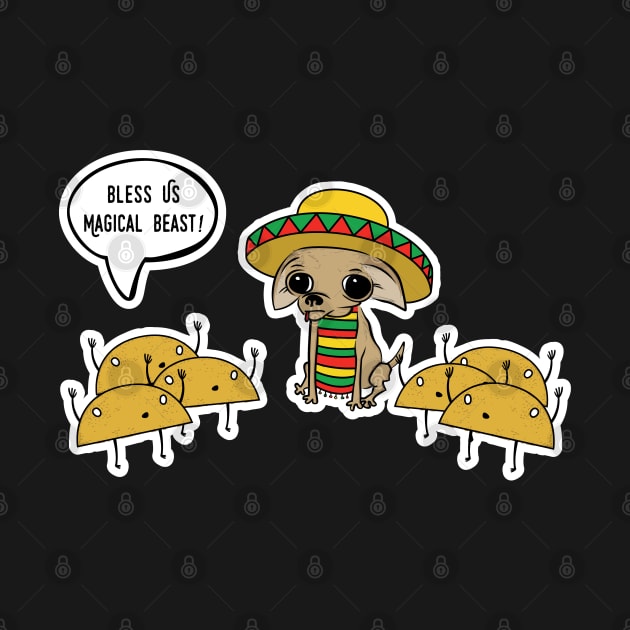 Funny Tacos Worshipping Mexican Chihuahua by SubtleSplit