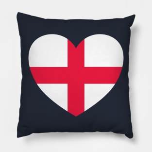 England Flag Heart Pillow