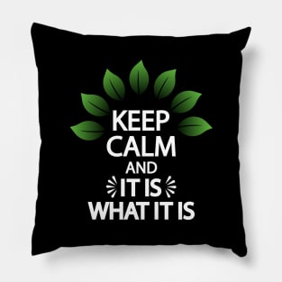 Keep calm and it is what it is Pillow