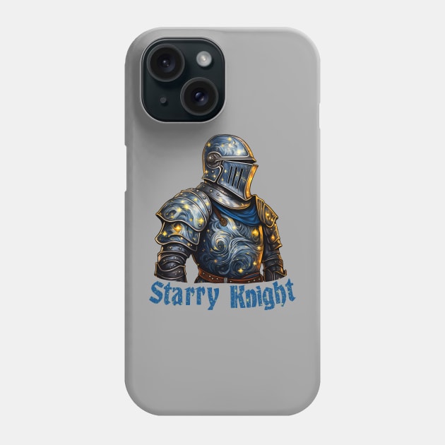 Starry Knight - Van Gogh's Knight in Starry Armor Phone Case by Shirt for Brains