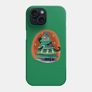Cat Christmas Tree Phone Case