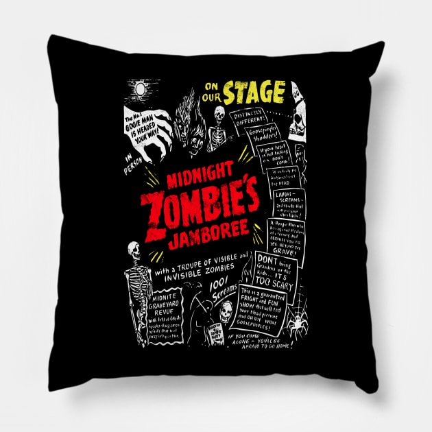 Midnight Zombie's Jamboree Pillow by UnlovelyFrankenstein