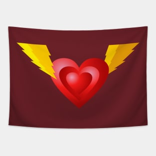 Heart of Love Thunder Tapestry