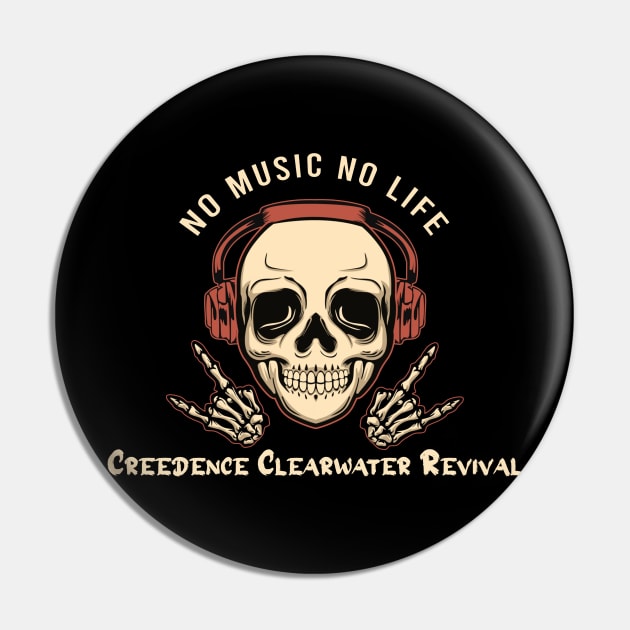 No music no life CCR Pin by PROALITY PROJECT