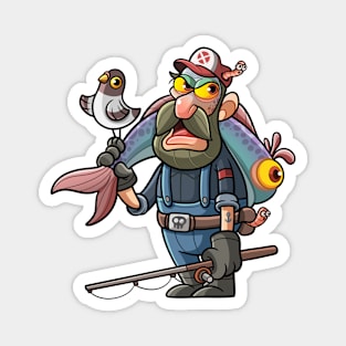 Fisherman Zombie Magnet