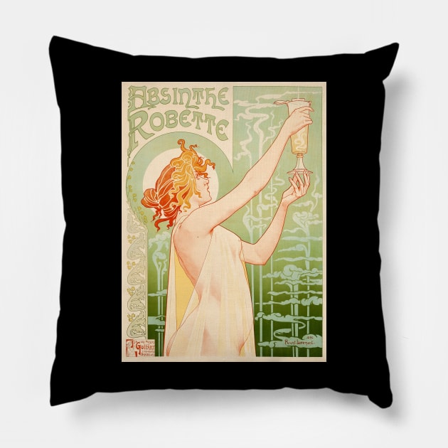 Absinthe Robette (1896) Pillow by Scum & Villainy