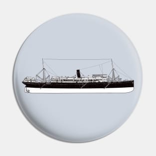 Old ocean liner Pin