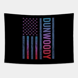 Blue Red Flag - Dunwoody Tapestry