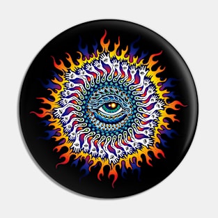 Psychedelic Eye Sun Pin