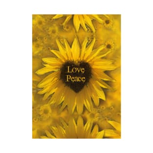 Reiki Sunflowers - Love Peace:o T-Shirt