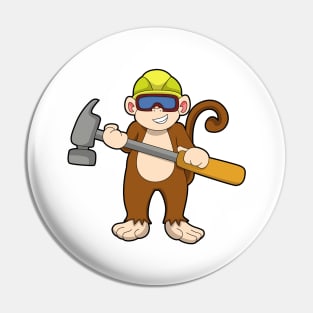 Monkey as Craftsman with Hammer Pin