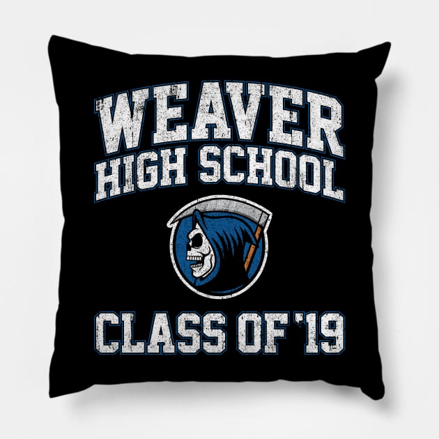 Weaver High School Class of 19 (Scream) Pillow by huckblade