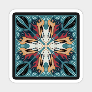 Colorful Mandala Pattern Magnet