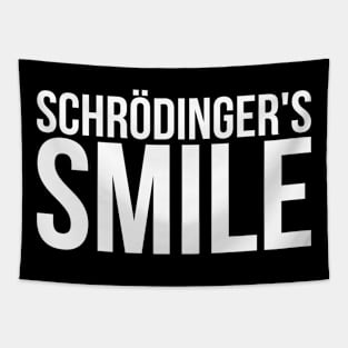 schrödinger's smile science humor Tapestry