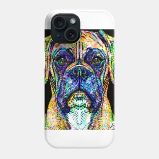 BOXER watercolor and ink portrait Phone Case