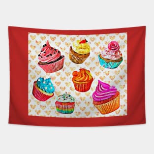 Colorful cupcakes Tapestry