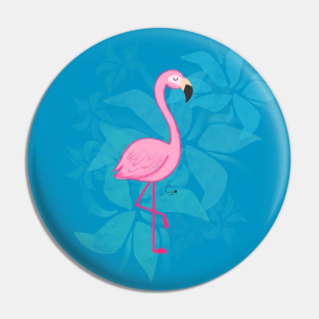 Flamingo Art Pin by Shweta.Designs