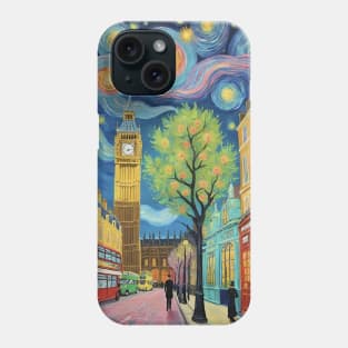 Starry Night Symphony: Van Gogh Inspired Cityscape Phone Case