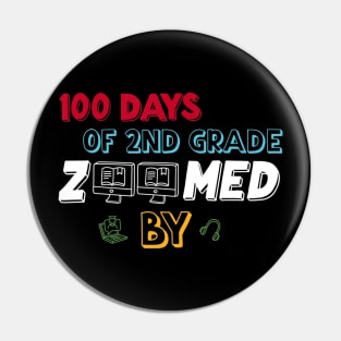 100 Days of School Virtual Learning Zoomed By Second Grade Pin