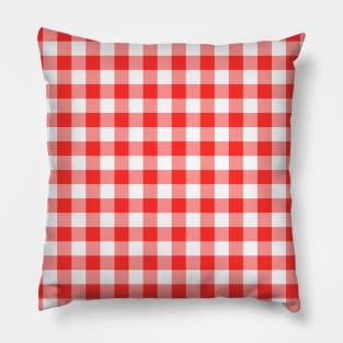 Red Checkered Square Seamless Pattern Pillow