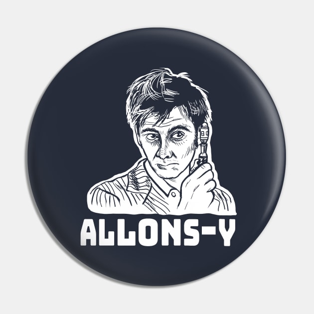 Doctor Who - Allons-y 10th Doctor Pin by CatsandBats