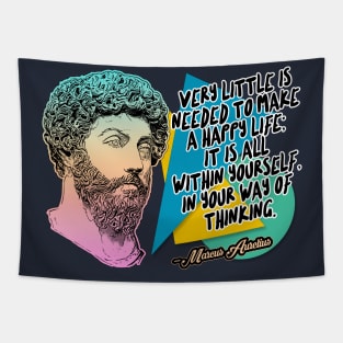 Marcus Aurelius Philosophy Quote Statement Typography Design Tapestry