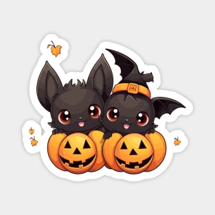 Kawaii Halloween Bats Magnet