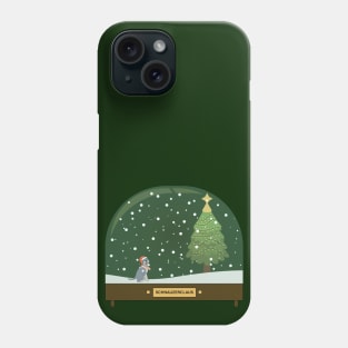 Schnauzer Snowglobe Phone Case