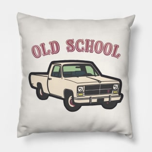 OLD SCHOOL / Retro Style PickUp Design Pillow