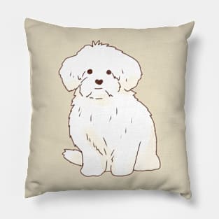 Maltese illustration Pillow