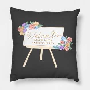 welcome engagement sign | Bunniesmee Pillow