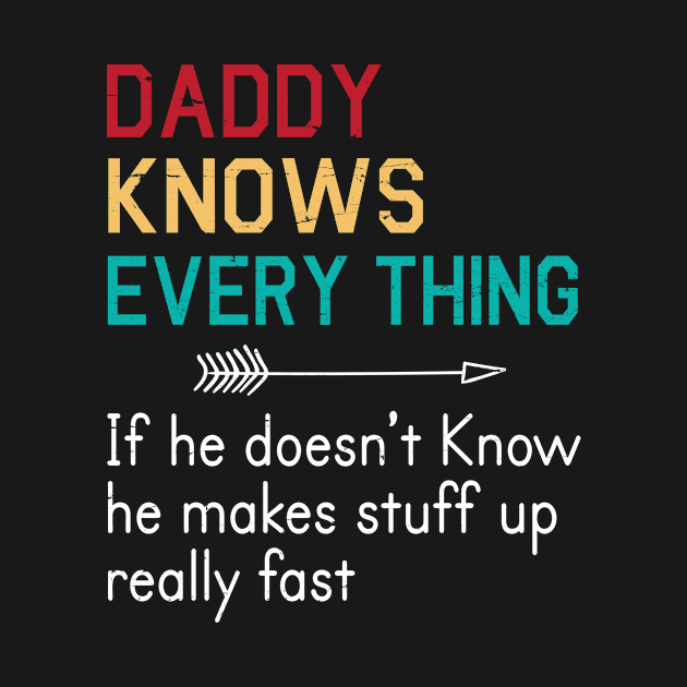 Daddy Knows Everything If He Doesn't Know He Makes Stuff Up Really Fast Happy Father Parent Day by bakhanh123