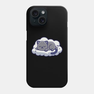 Cat sleeping on cloud Phone Case