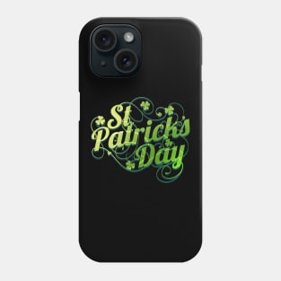 Shamrocks And Ornaments Logo For St Patricks Day Phone Case