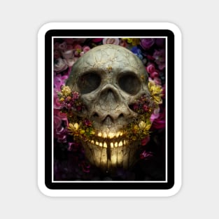 skull flower Magnet